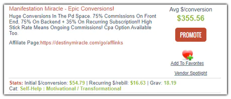 manifestation miracle conversion rates