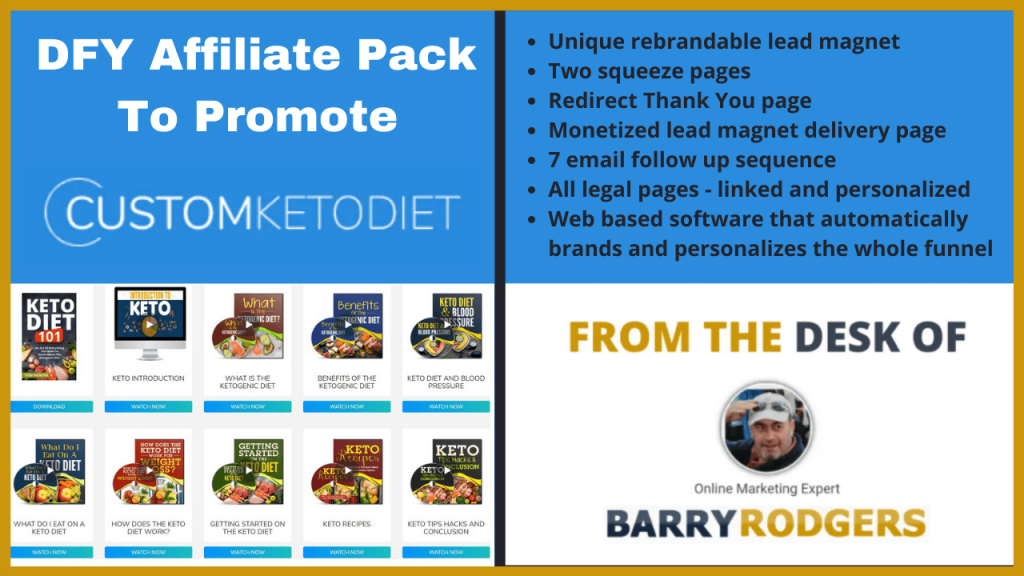 DFY Affiliate Pack Review - The Keto Diet