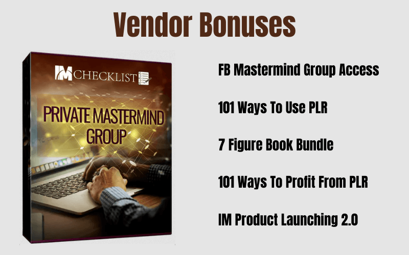 Vendor Bonuses - Kevin Fahey