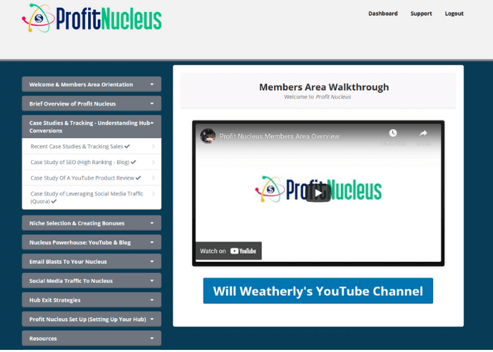 Profit Nucleus Review - Members Area Profit Nucleus Review - Members Area