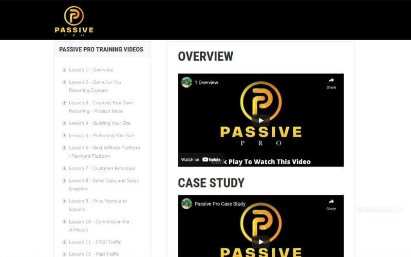 Passive Pro Review - Members Area Passive Pro Review - Members Area
