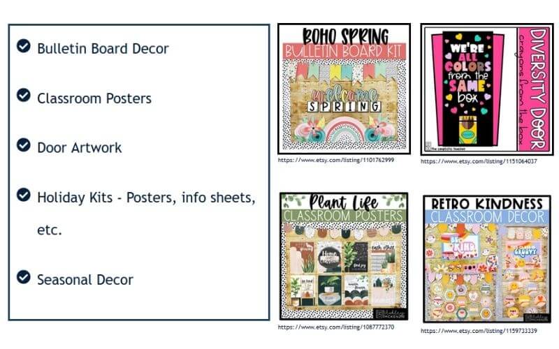 EDU Printable Decor Made Easy Review - Product Types