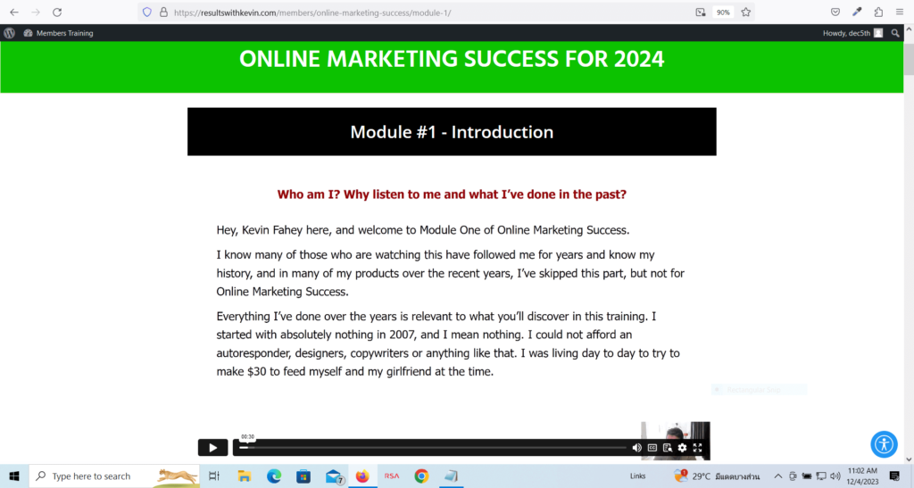 Online Marketing Success For 2024 Review - Members Area